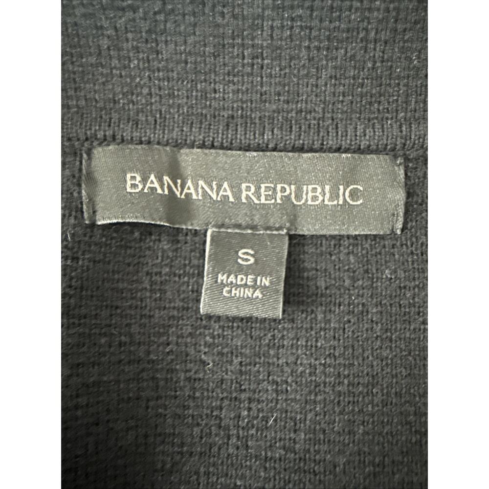 Banana Republic Milano Stitch Knit Womens S Black Sweater Cardigan Blazer Office - Picture 3 of 9